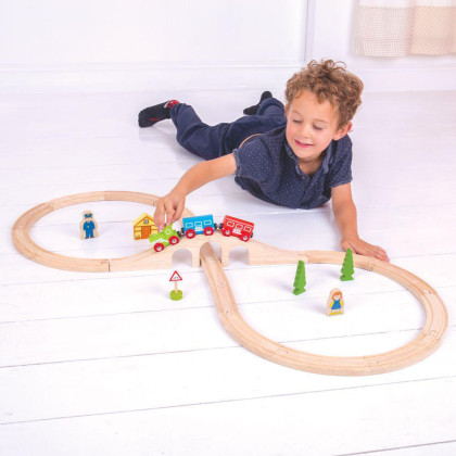 Dřevěná vláčkodráha osmička Bigjigs Rail
