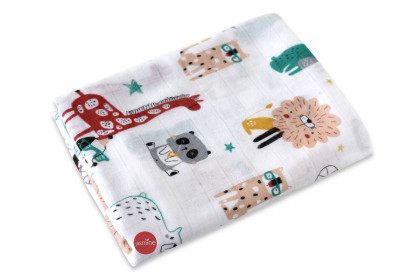 Bambusová plena 120x120 cm Animals 2