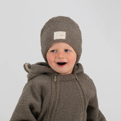 Zimní čepice Teddy fleece double Brown Esito