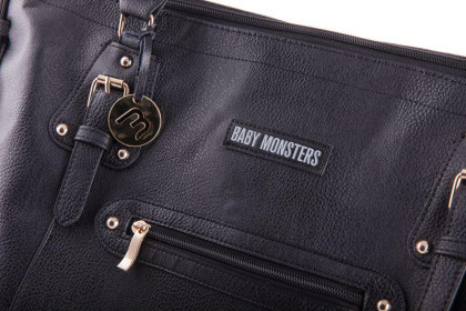 VEGAN přebalovací taška, černá Baby Monsters