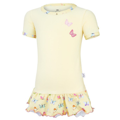 Tunika tenká Outlast®s UV faktorem 50+, sv.žlutá/motýlci