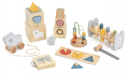 Dřevěné aktivity 6 kusů