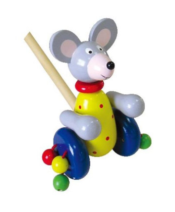Myška na tyči dřevěná