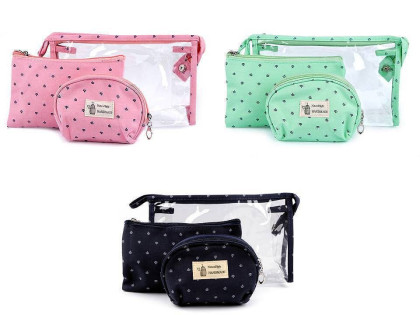 Kosmetické tašky sada 3 ks
