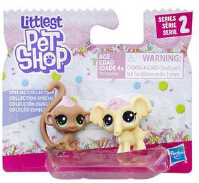 Littlest Pet Shop Dvě zvířátka - special collection SLON A OPIČKA