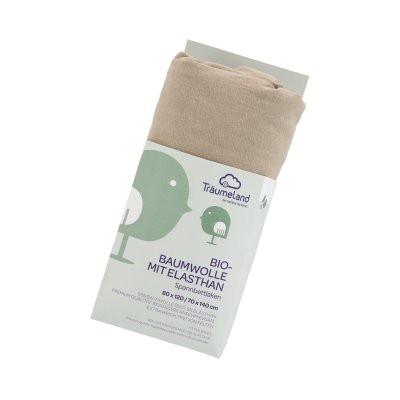 Prostěradlo Bio-Bavlna s elastanem UNI Träumeland Taupe