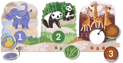 Véééliké puzzle loto Výlet do ZOO KukiKuk
