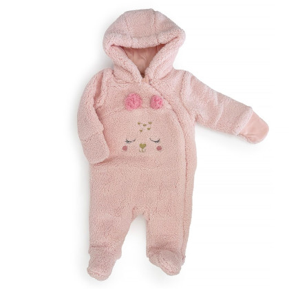 Zimní dívčí kojenecká kombinéza Pidilidi Pink
