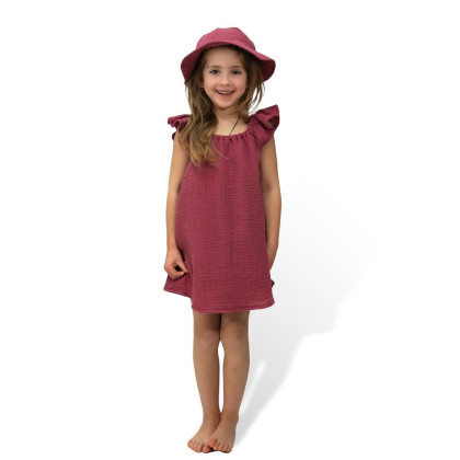 Dívčí mušelínové šaty Ruby red Esito