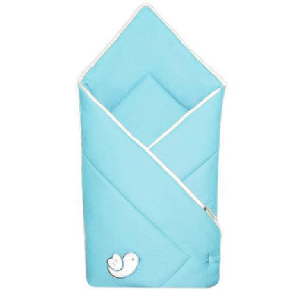 Babyrenka zavinovačka 90x90 cm Bird tyrkys