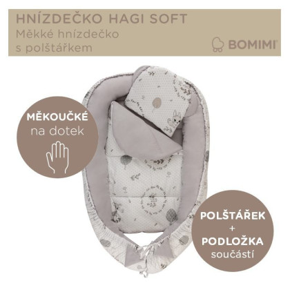 Hnízdečko Hagi s polštářkem soft Bomimi