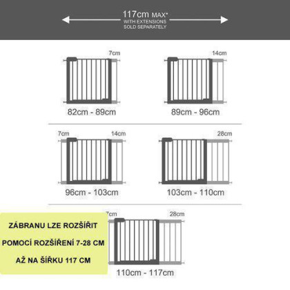 Lindam - Rozšíření dětské zábrany SS a Easy fit 7cm-b