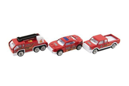 Auto hasiči kov/plast 7 cm na volný chod