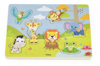 Dřevěná vkládačka zvuková zvířátka