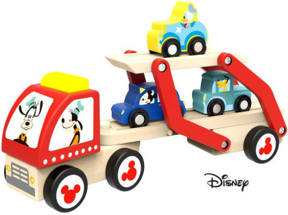 Disney Dřevěný Goofyho tahač s autíčky