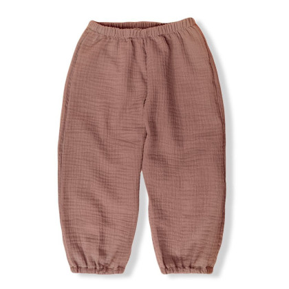 Dětské mušelínové kalhoty Luca Brown Esito