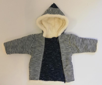 Zimní kabátek s kapucí wellsoft zateplený modrý Baby Service