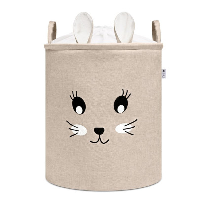 Koš na hračky XL se šňůrkou, skládací bavlněný / 63 l Sipo 