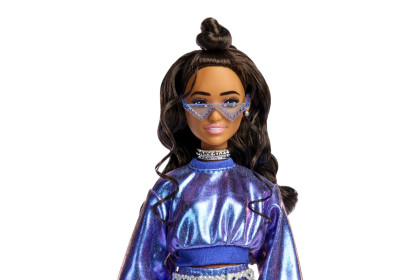 Barbie Deluxe modelka - Modré šaty