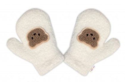 Zimní rukavičky, froté Medvídek 2 - 3 roky 