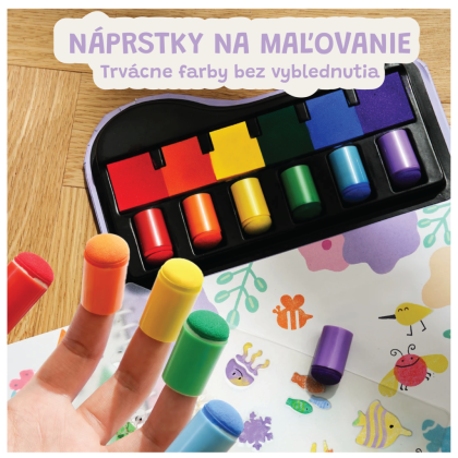 Kreativní kniha Malování prsty s razítky Jarmelo