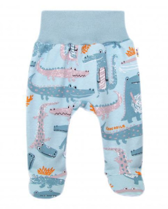 Baby Nellys 2-dílná sada, body dl.rukáv zap. bokem + polodupačky Krokodýl Eda
