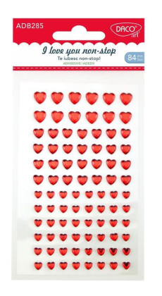 Samolepící srdíčka 84 ks