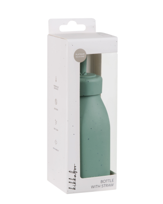 Láhev s brčkem Platinum Silicone KikkaBoo