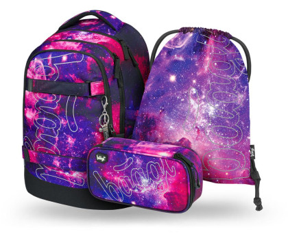 Set 3 Skate Max Galaxy: batoh, penál, sáček Baagl