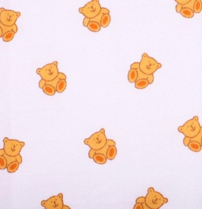 Bavlněné dětské pleny KIKKO LUX 80x80 - 3ks s potiskem MEDVĚD