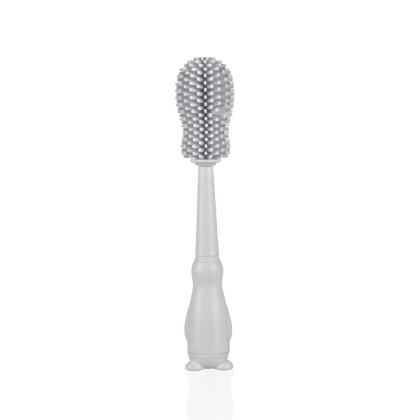 Silikonový kartáč na dětskou lahev 3 v 1 Light Grey Zopa
