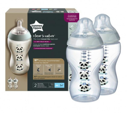 Kojenecká láhev C2N 2ks 340 ml 3m+