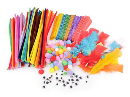 Kreativní sada dětské tvoření s peříčky
