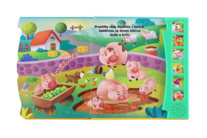 Zvuková knížka Zvířátka na farmě Objevuj zvuky CZ verze 19 x 19,5 cm