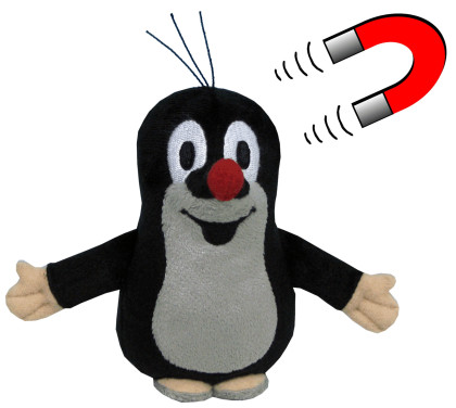 Krtek 10 cm, plyšová hračka s magnetem