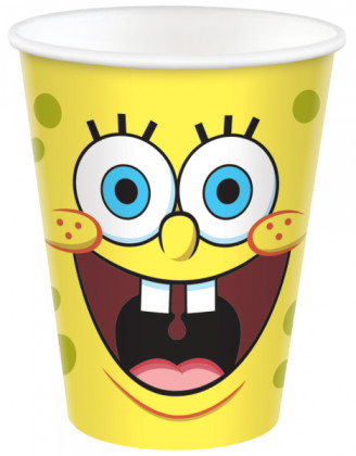 Kelímky papírové - SpongeBob 8 ks 250 ml