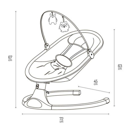 Elektrické houpátko béžové MoMi Kenani