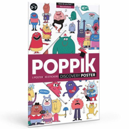 Vzdělávací samolepkový plakát Emoce Poppik