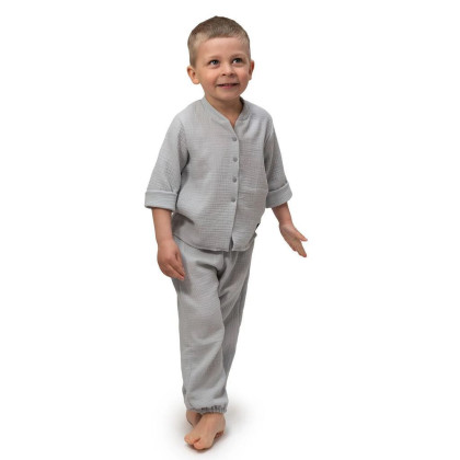 Dětská mušelínová košile Luca Dove Grey Esito