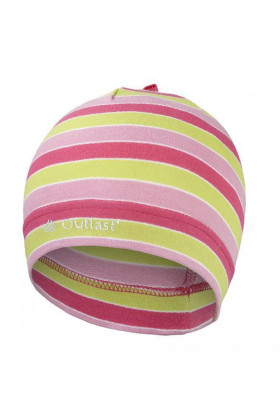 Čepice smyk natahovací Outlast pruh růžovozelený