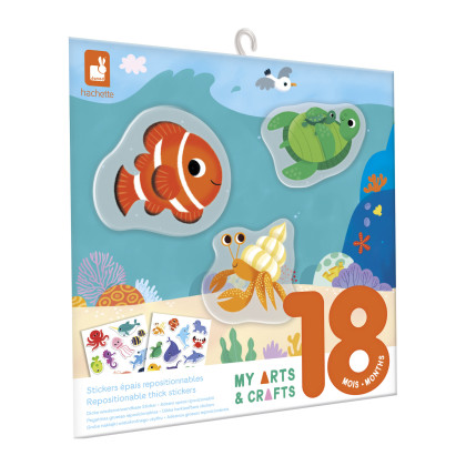 My arts&crafts Mini Znovupoužitelné nálepky Moře od 18 měsíců Janod