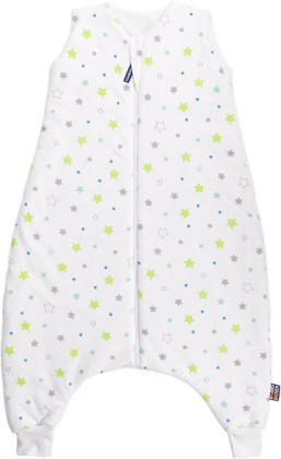 Letní bio spací pytel s nožičkami hvězdičky na bílé Kaarsgaren 