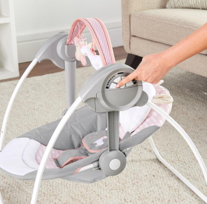 Houpačka s melodií Flora the Unicorn™ 0 m+ do 9 kg Ingenuity