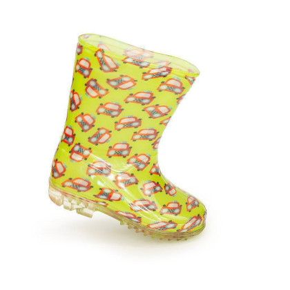 Chlapecké holínky PVC - potisk autíčko Pidilidi zelená