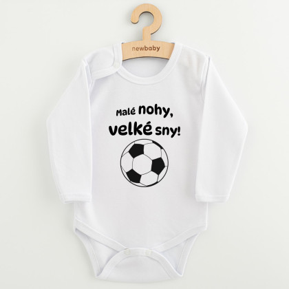 Dětské body s potiskem New Baby Malé nohy, velké sny! 