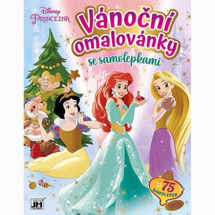 Vánoční omalovánky se samolepkami Disney Princezny