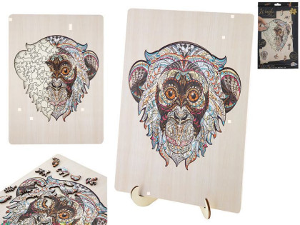 Puzzle dřevěné opice 30 x 22,5 cm 133 ks 2. JAKOST