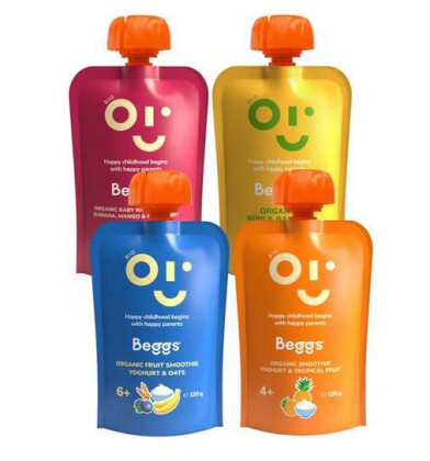 Beggs BIO Mix ovocných příkrmů (4× 120 g)