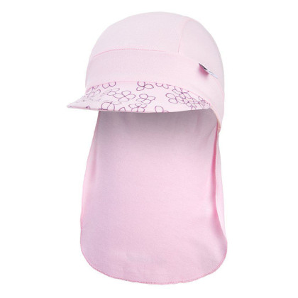 Kšiltovka tenká pirát Outlast®s UV faktorem 50+, růžová baby/růžová baby kytičky