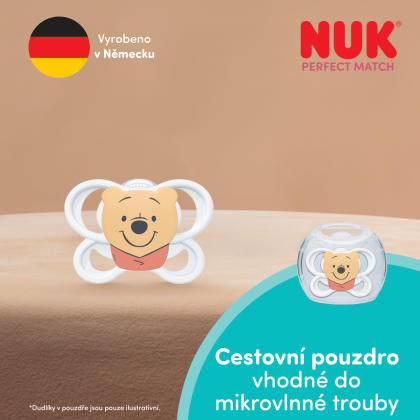 Dudlík Perfect Match Air Medvídek Pú 0-6 m 1 ks v boxu Nuk